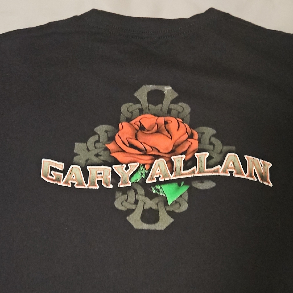 Next Level Apparel GARY ALLAN Black Short Sleeve Concert Tee Women's Sz M - Picture 4 of 4